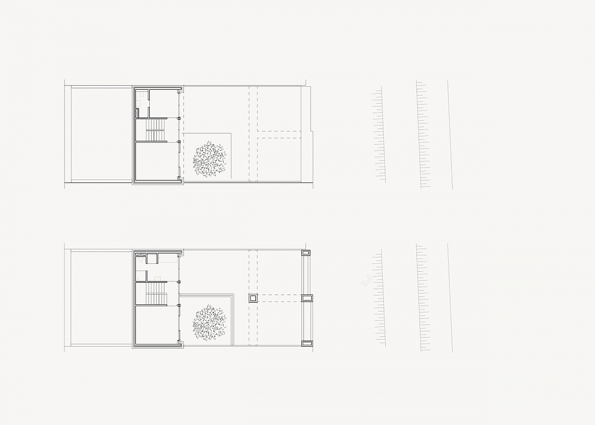 Plattegrond,  tweede verdieping en dakterras