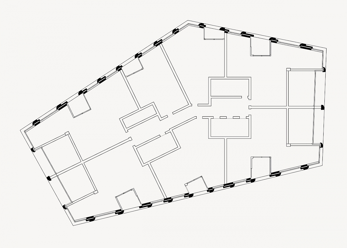 Plattegrond, zevende verdieping