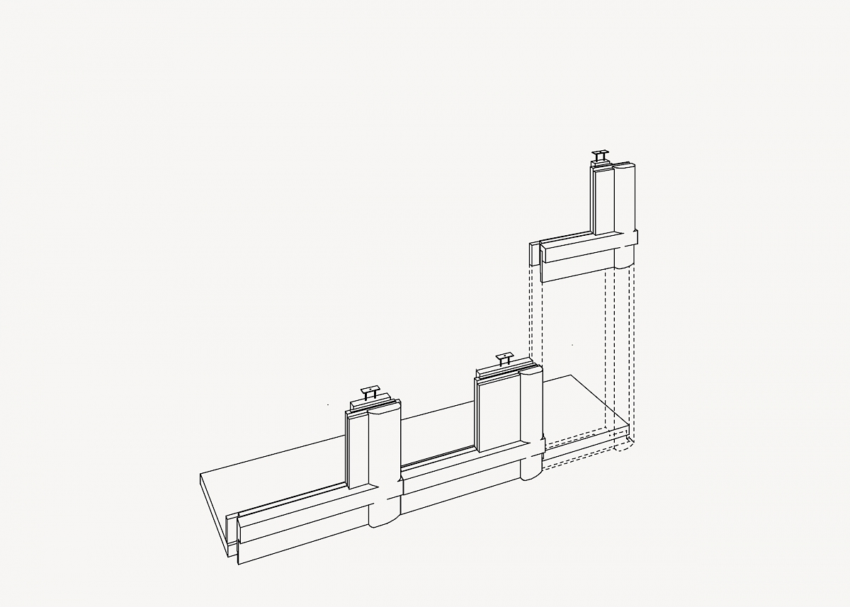 Stacking of loadbearing facade elements