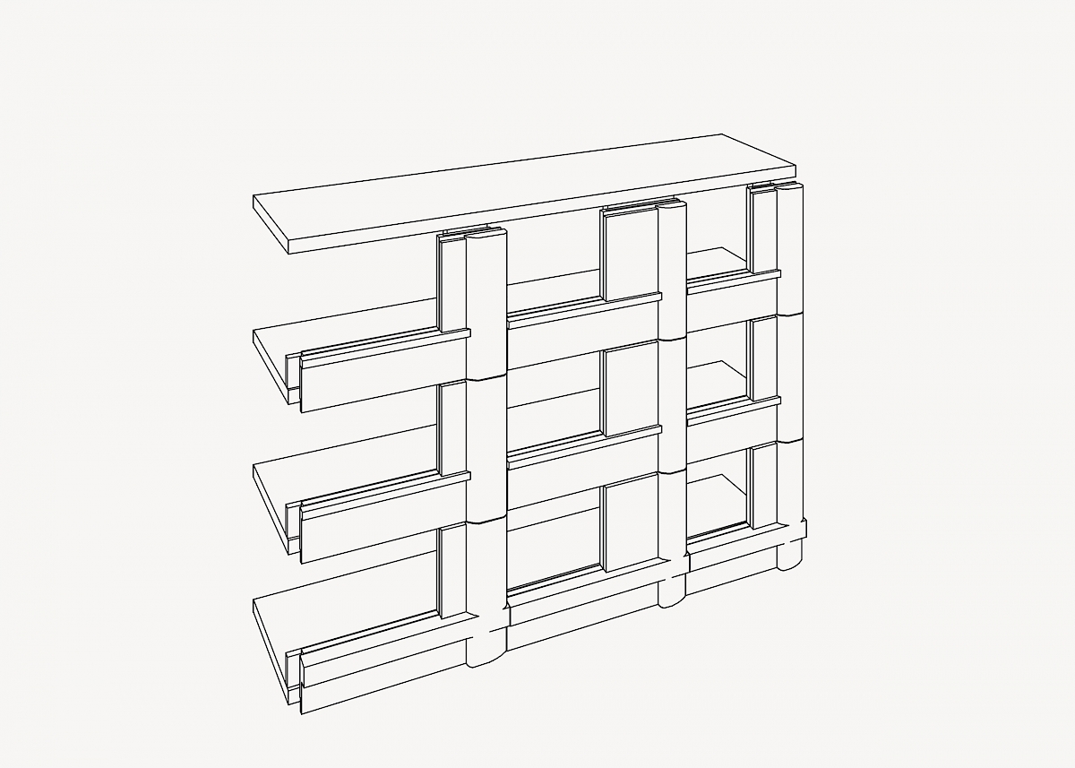 Stacking of loadbearing facade elements