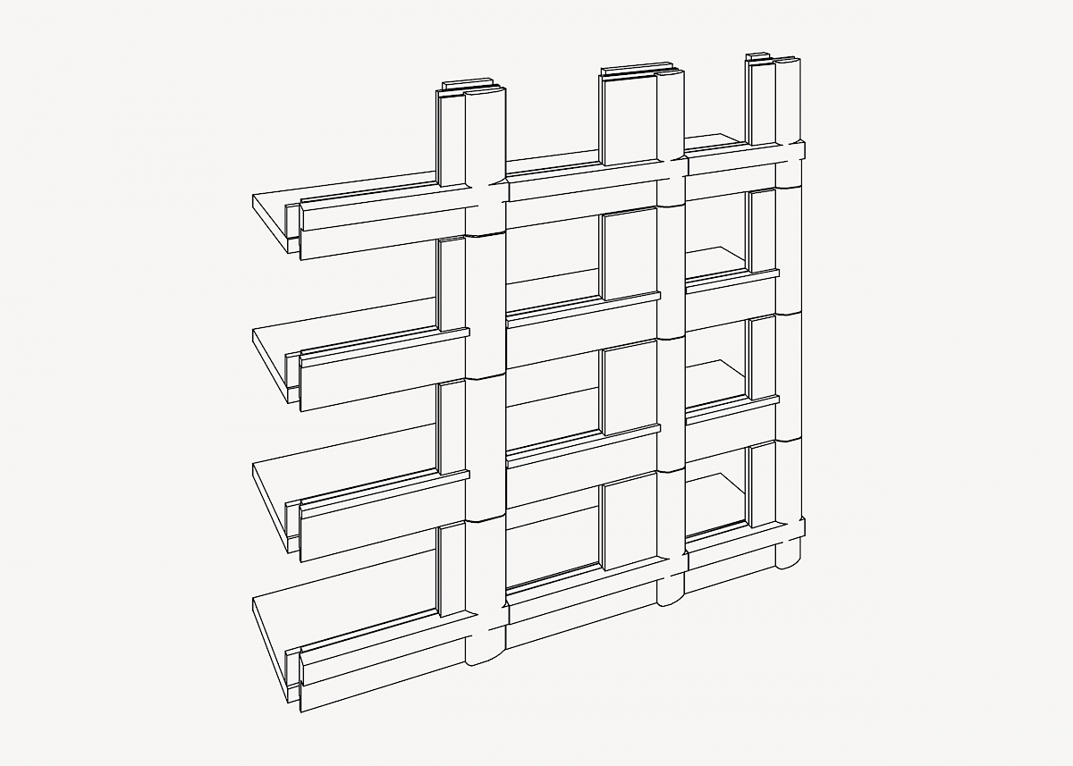 Stacking of loadbearing facade elements