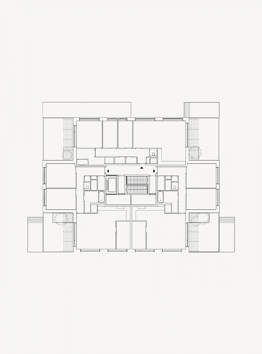 Plattegrond, Blok B en D