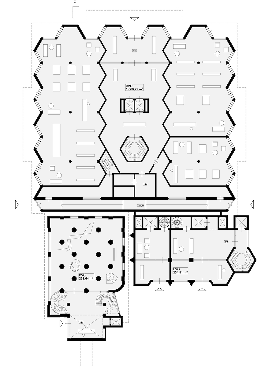 Plan silo building <br>Ground floor